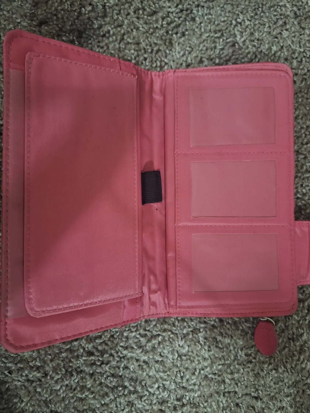 & Other Stories Hot Pink Wallet Phone Case with Silver Heart Studs